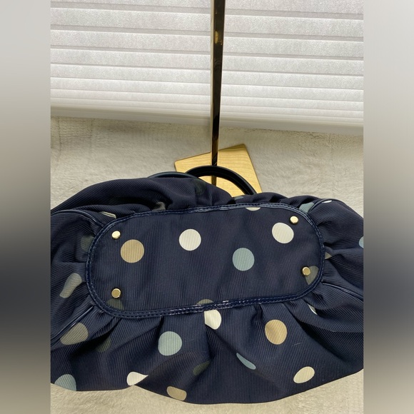 Kate Spade EUC Rare Park Row Karen Hobo Bag Navy Blue with Multicolored Dots - Picture 16 of 16